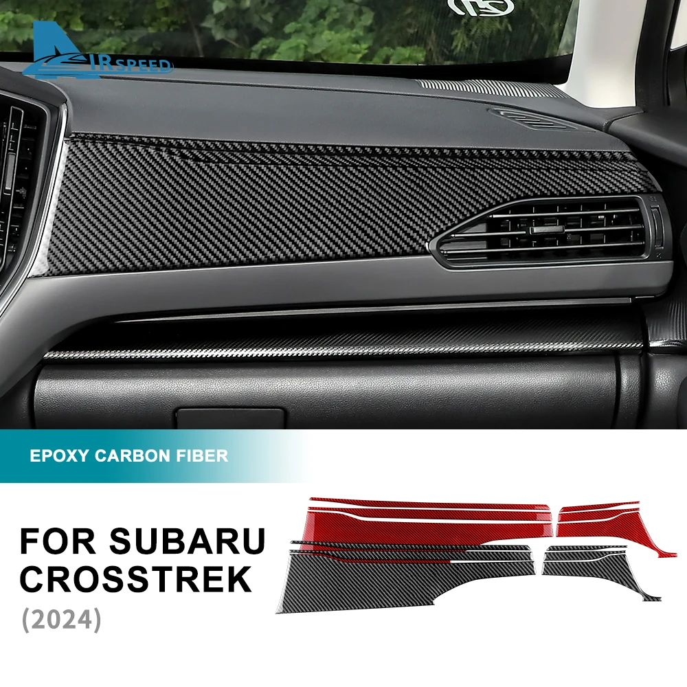 

Real Soft Carbon Fiber Sticker For Subaru Crosstrek 2024 Impreza 2024 Dashboard Decor Panel Interior Trim RHD LHD Accessories