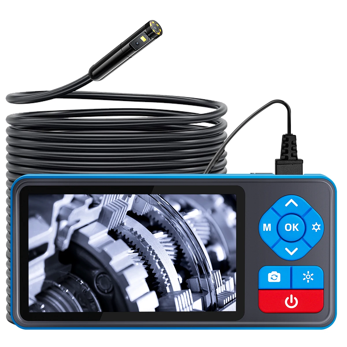 

Waterproof Pipeline Camera 8mm, Snake Pipe Industrial Endoscope Camera, Micro Camera 4.5-inch Display, 2500mAh Lithium Battery