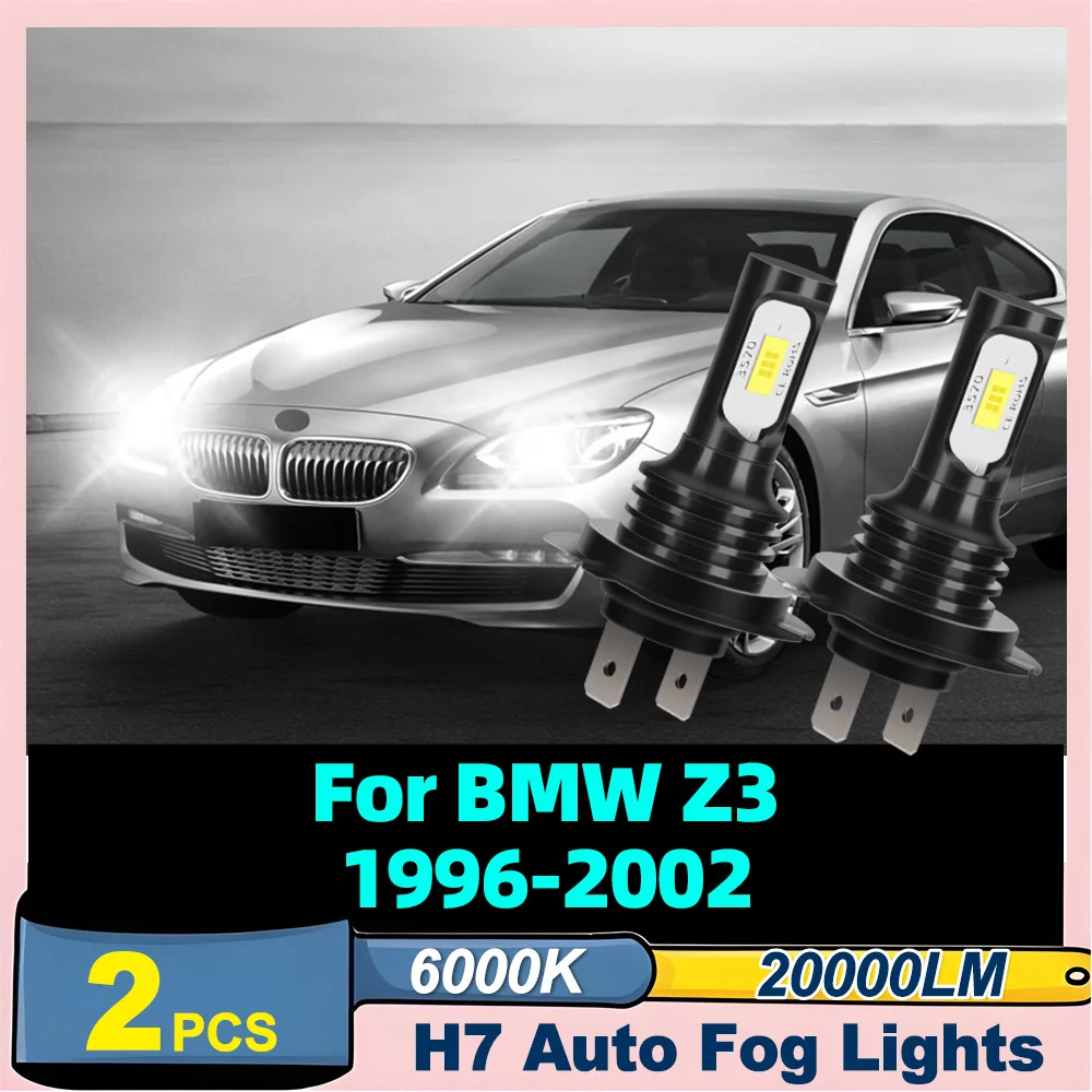 

2x H7 3570CSP чипы автоматические противотуманные фары Plug And Play 20000LM 90W противотуманные фары высокой мощности 6000K белые супер яркие для BMW Z3 1996-2002 гг.