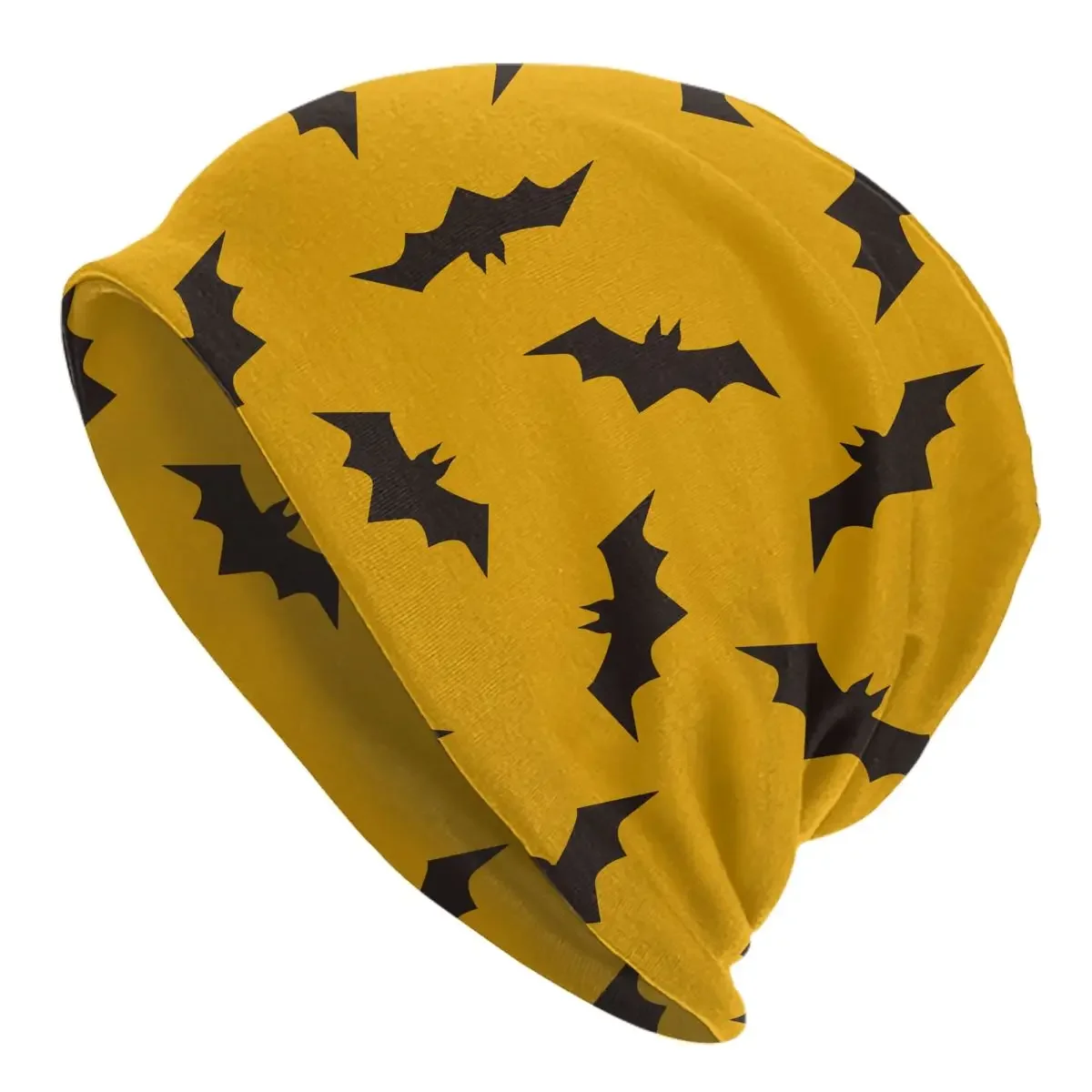 Halloween Bats Cap Goth Men Women Outdoor Skullies Beanies Hats Summer Warm Dual-use Bonnet Knitted Hat