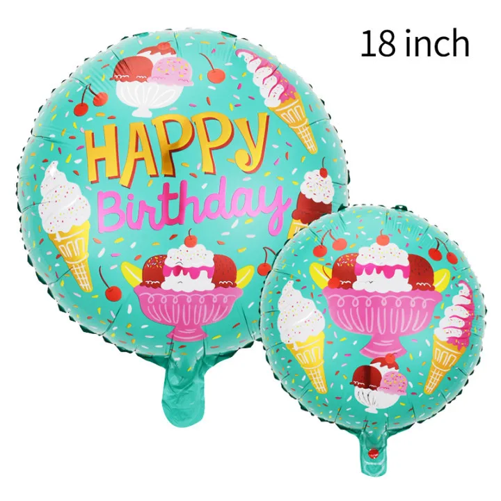 50pcs 18inch English Happy Birthday Aluminum Foil Balloons Birthday Decoration Holiday Party Decoration Balloon Children\'s Toy