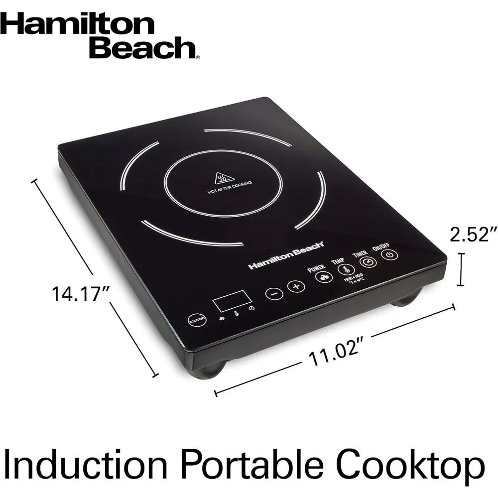 

Portable Single Induction Cooktop Countertop Burner Hot Plate with Fast Heating Mode,1800 Watts,10 Temperature Adjustable, Black