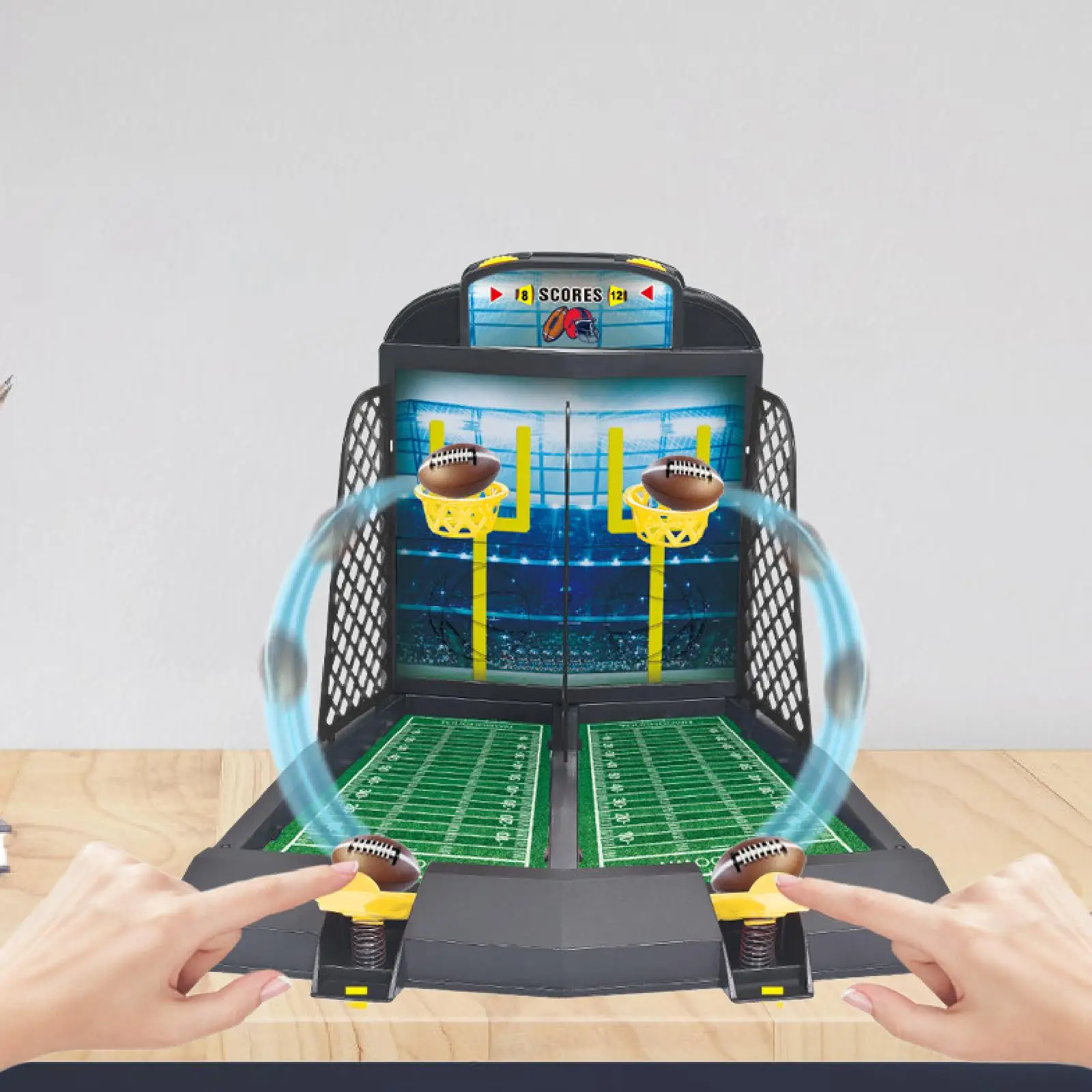 Rugby Arcade Tabletop Game for Family Friends 2 Player Flicking Toy for Christmas Gift