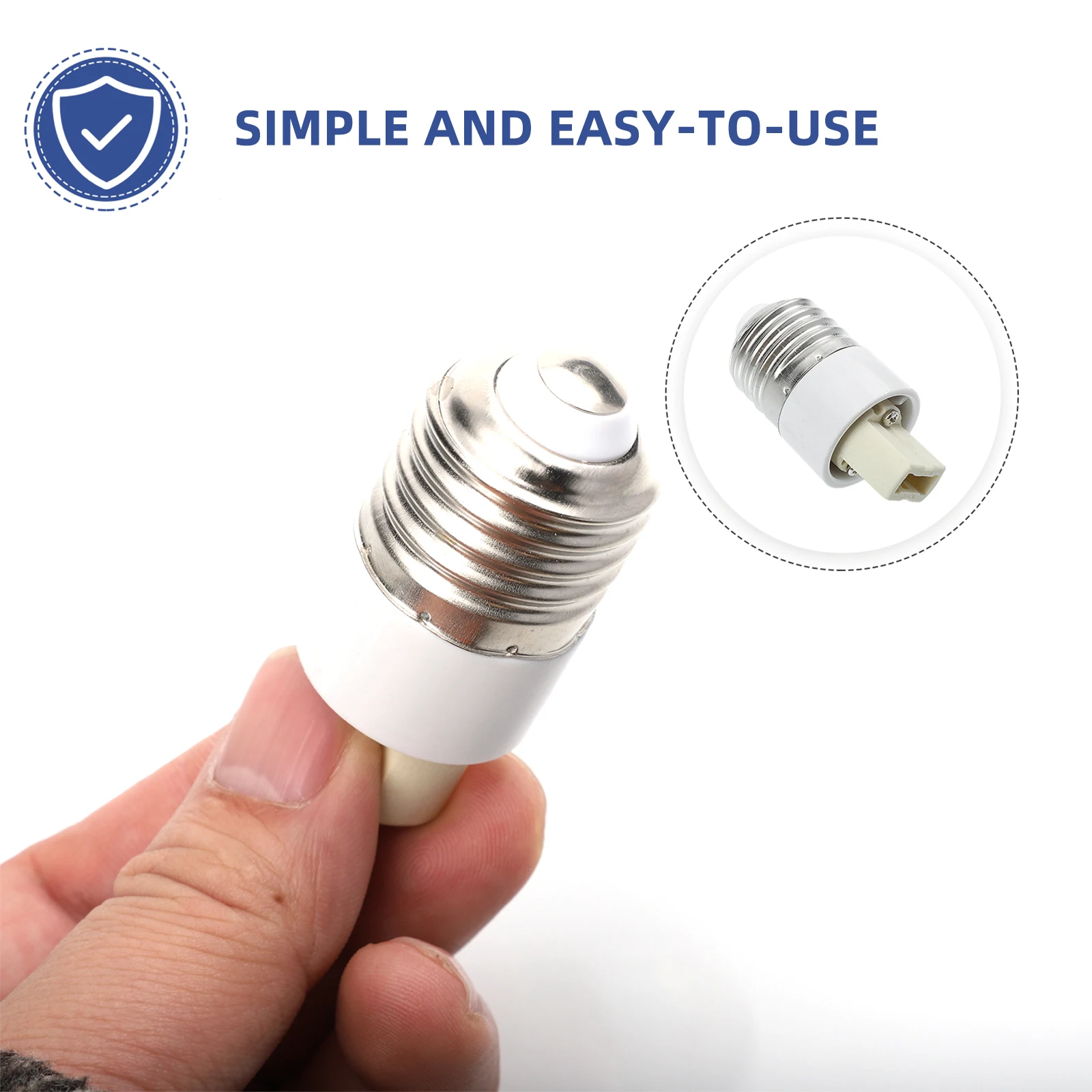 

6pcs E27 to G9 Lamp Holder Adapter Light Bulb Socket Converter Plugs Durable PC Material Efficient Conversion Simple Practical