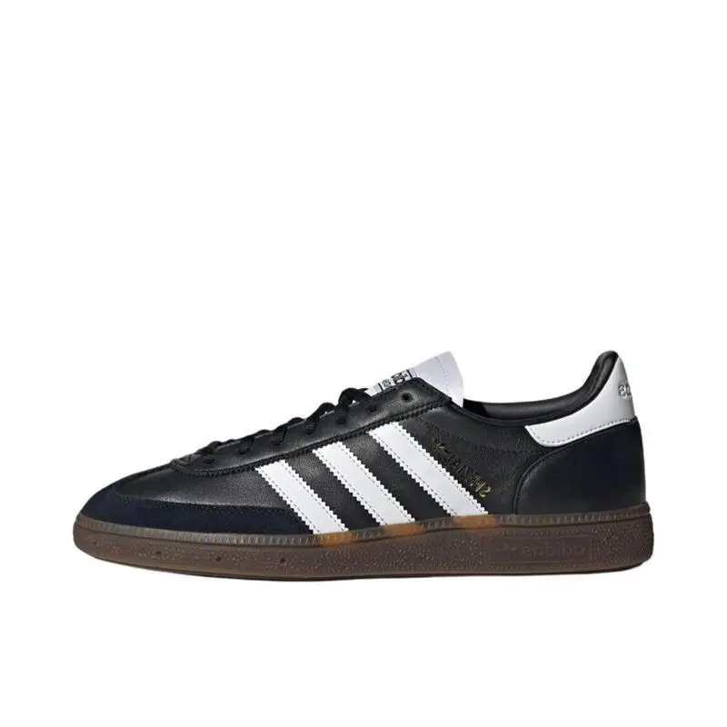 Adidas Originals HANDBALL SPEZIAL Wear-resistant and Shock-absorbing Low-top Sneakers for Men and Women in Black and White