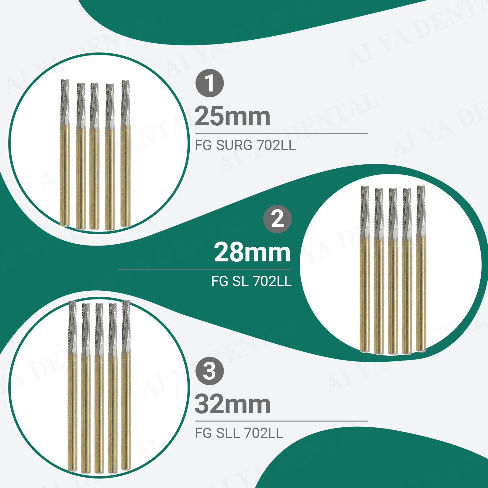 FG 1.6 موجة أزيز الأسنان عالية السرعة كربيد التنغستن الحفر FG 702LL طب الأسنان الفراولة ل قبضة يد بسرعة عالية أداة طبيب الأسنان #4