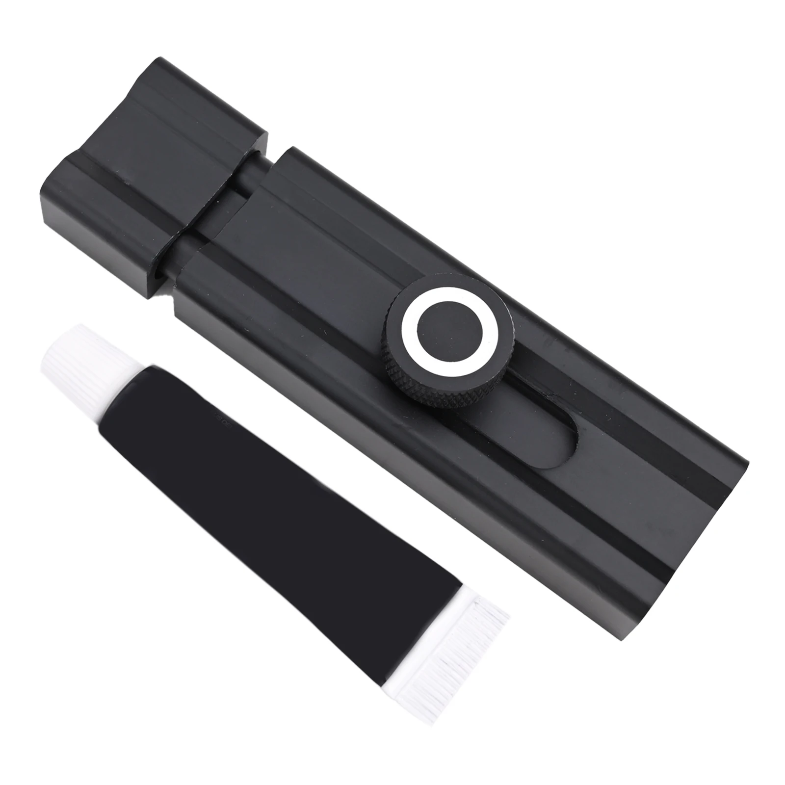 مزلاج باب مثبت على السطح، مقبض سحب مريح، سبائك الألومنيوم الصلبة، تأثير فلورسنت، سهل التركيب، أسود