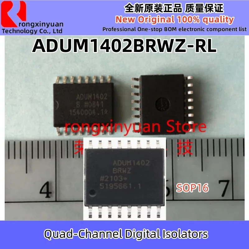 

5Pcs ADUM1402BRWZ-RL ADUM1402BRWZ ADUM1402 ADUM1402B Quad-Channel Digital Isolators Chipset 100% New Original