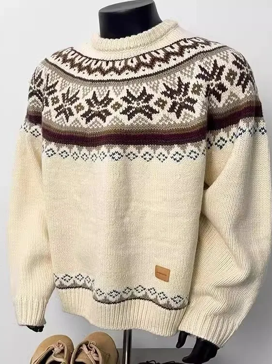 

Мужской вязаный свитер Cisas New Year Aosphere, свободный повседневный зимний топ, молодежный стиль Vitali, длинный рукав