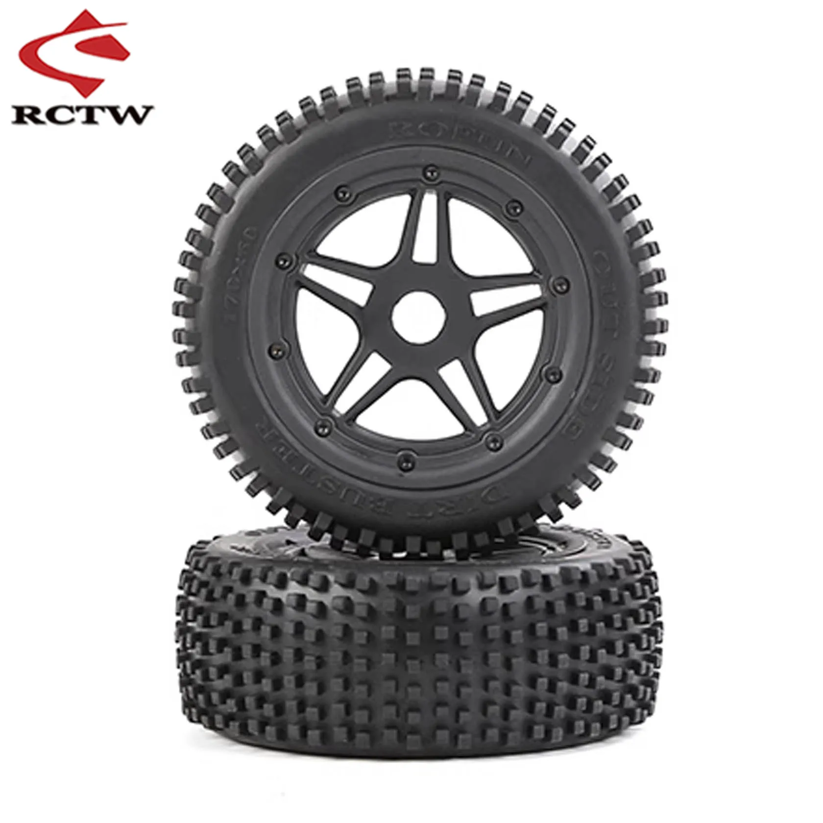 Universal Front Rear Tire with Five-star Wheel Hub and Beadlock Ring Set for 1/5 Rovan ROFUN F5 MCD XS5 RR5 Truck Rc Car Parts