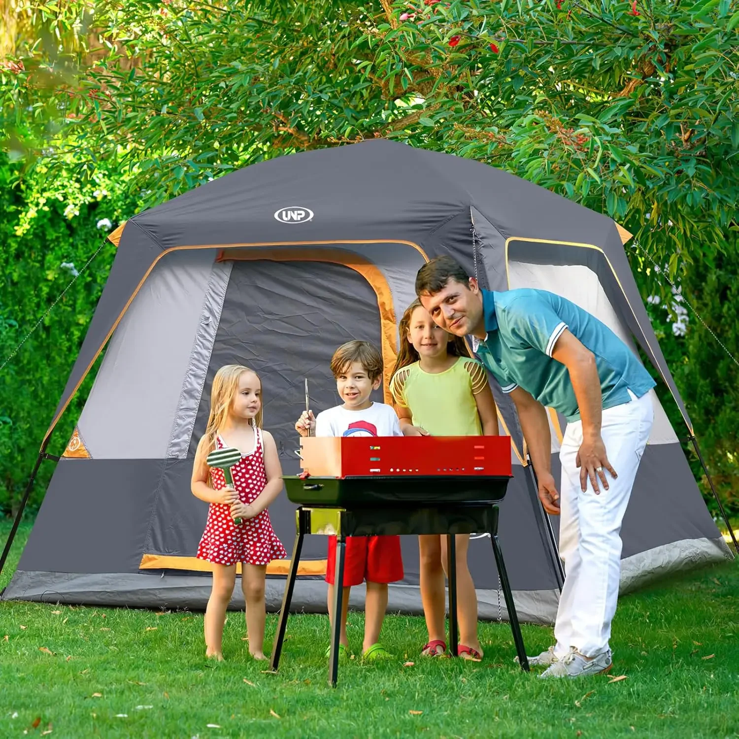 Tenda UNP per 4 persone, tenda cabina portatile, tenda da campeggio per 4 persone, facile installazione