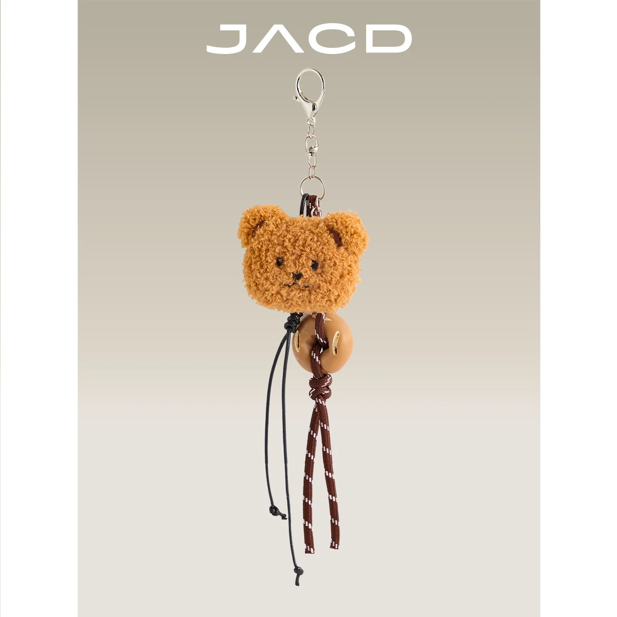

JACD Original Handmade Creative Butter Bear Bagel Keychain Pendant Women's Bag Accessory Vintage Cute Winter Fashion 2025