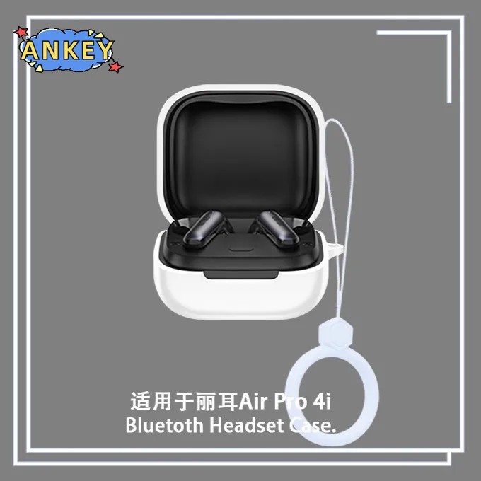 لـ EarFun Air Pro 4i TW230 حافظات من السيليكون مع خطاف واقي مقاوم للصدمات غطاء سماعة أذن لاسلكي حلقة حمل #5