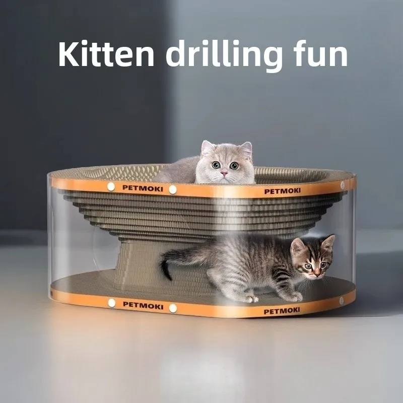 Katzen-Kratztunnel-Bett Multifunktionales Interaktives Spielzeug Indoor Kätzchen-Ruheplatz Versteck Beschäftigungsmöbel Haustierprodukte