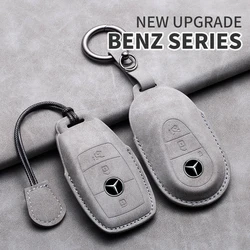 Leather 3D finalized Car Key Case 1:1 original car key For Mercedes-Benz CLA180 CLS350 GLB GLA GLE GLC GLK GLS ML250 R320 S400