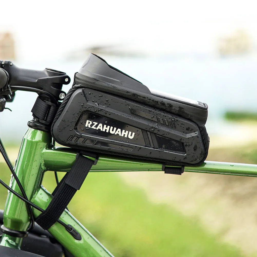 

Велосипедная сумка на раму для телефона с сенсорным экраном из ТПУ и солнцезащитным козырьком, сумка для телефона на велосипед, велосумка для горных и шоссейных велосипедов