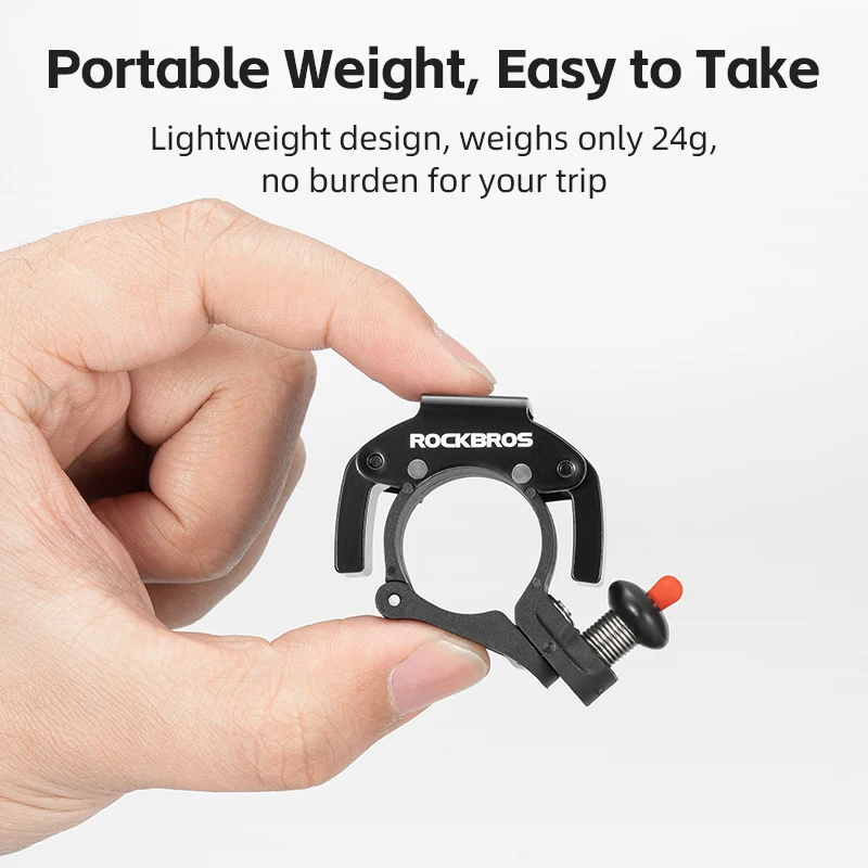 ROCKBROS Local Shipping Concealed Bike Bell Clear Ringtone Aluminum Alloy Horn Suitable For Bicycle Handlebar Diamater 22.2mm