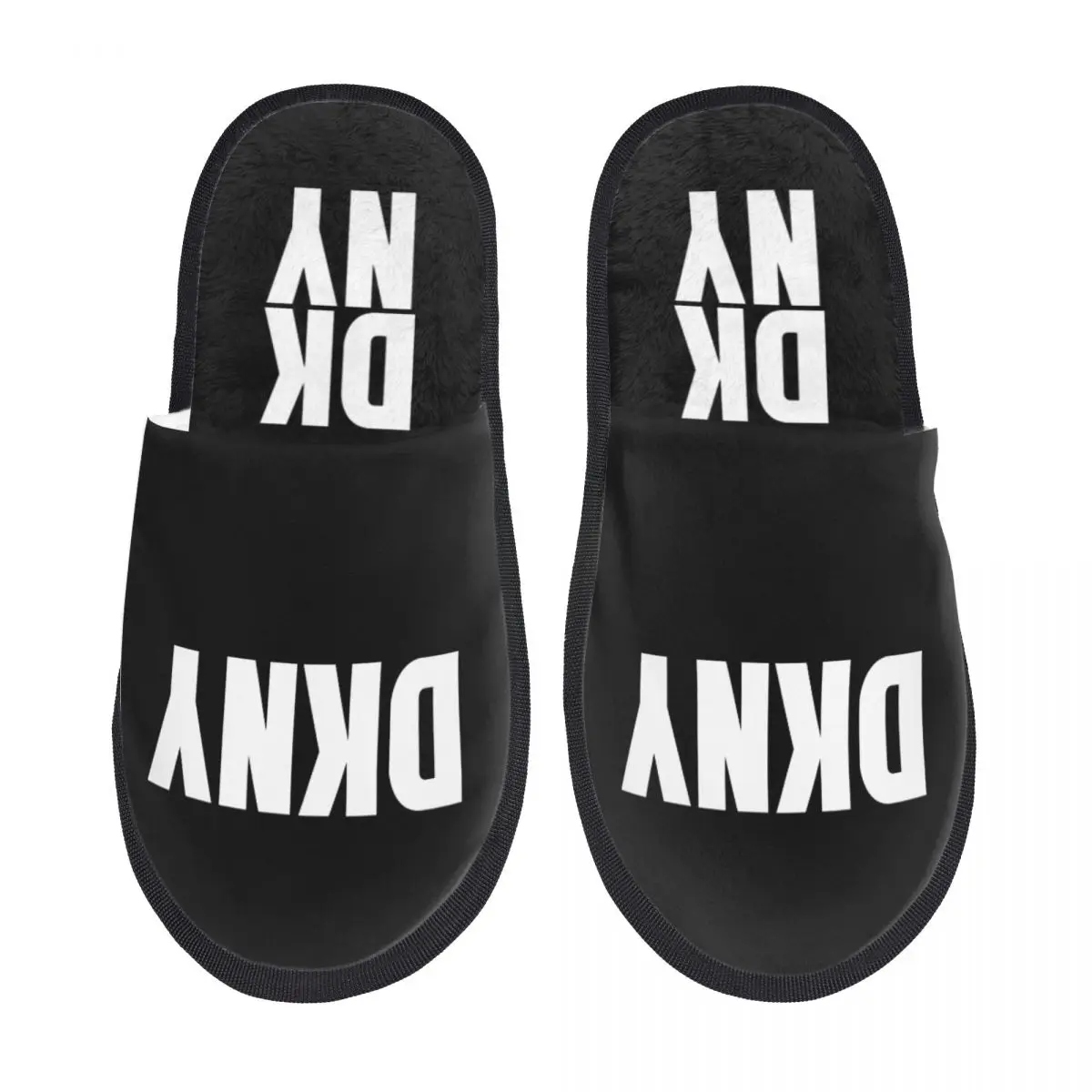 Winter House Cotton Slippers Fashion DKNYs Accessories Household Fur Slides Slippers Living Room Soft Non-skid Slides