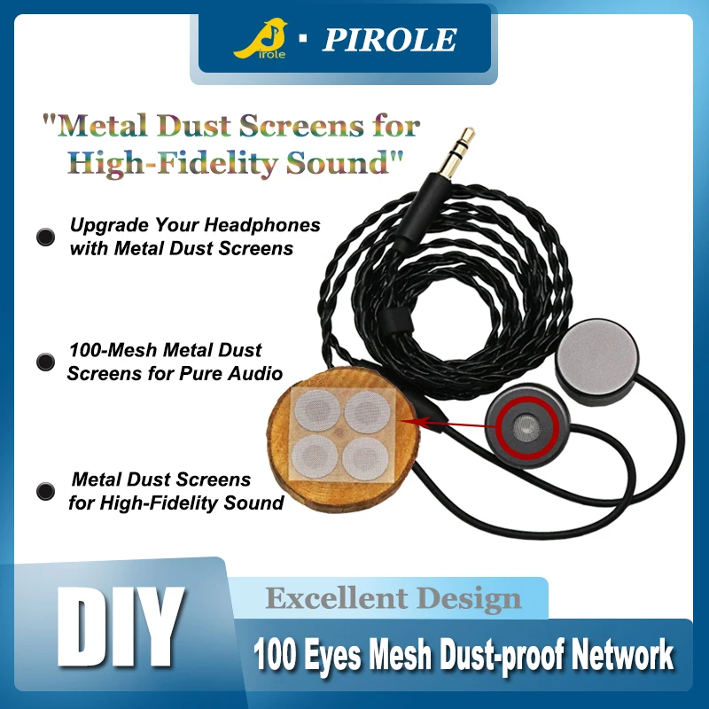 50 PCS DIY 13x7 mm Earphones Drivers In-Ear Tuning Mesh 100 Eyes Tuning Paper Mesh Over Ear Headphones Speaker Units Accessories