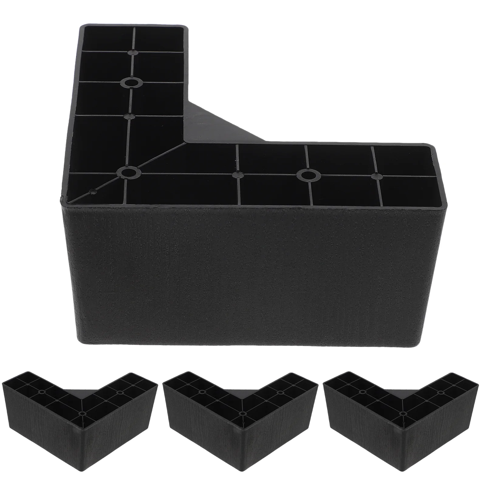 4 Pcs Plastic Sofa Legs Table Bed for Furniture Adjustable Cabinet Couch Fold Out Couchs Pads Risers Chair Office