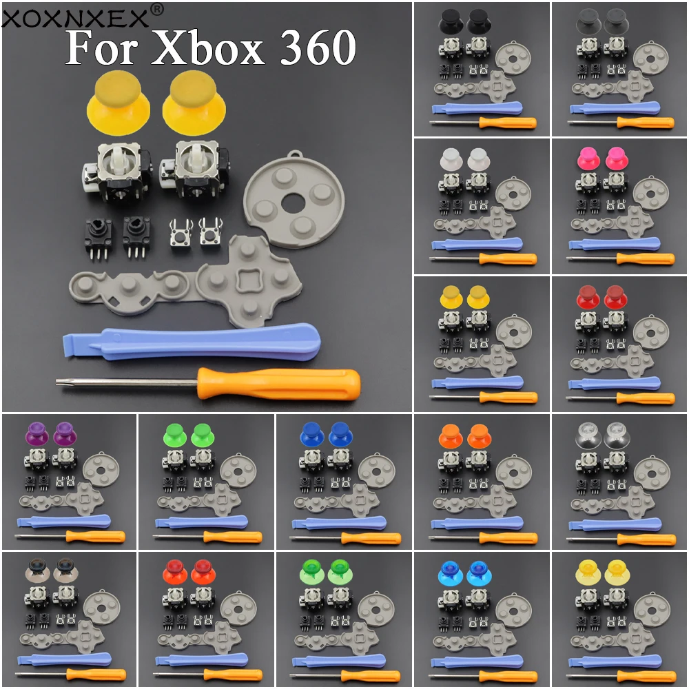 12 in 1 For Microsoft Xbox 360 Controller Analog Stick Sensor Potentiometers + Thumb Grips LT RT Trigger Switch Buttons ﻿
