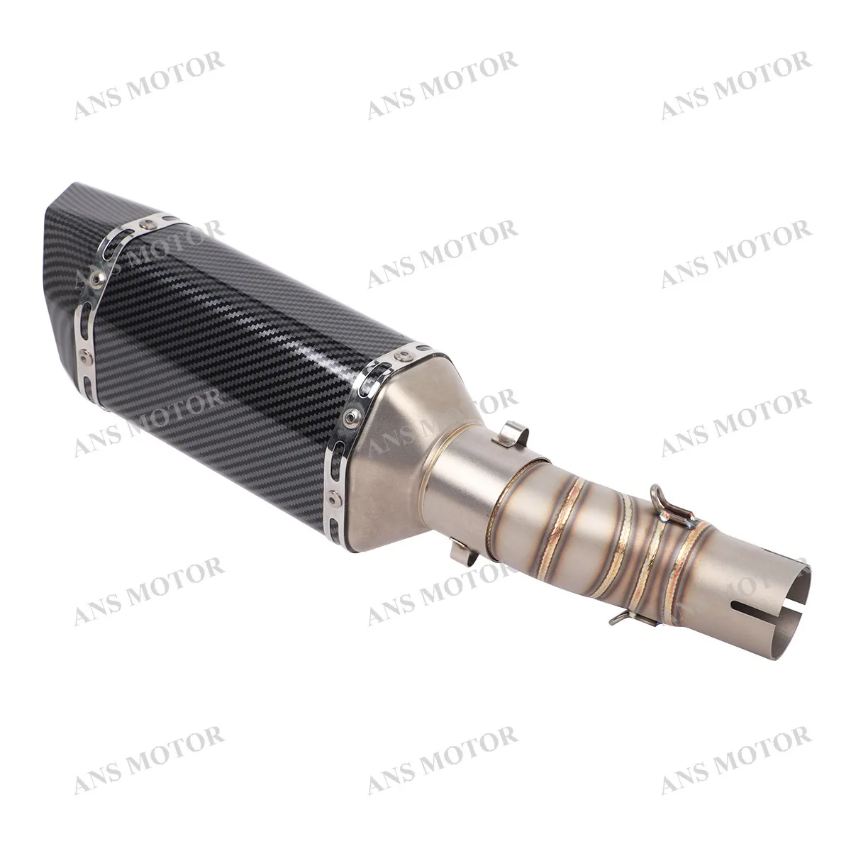 For CFMOTO 450MT 2024 2025 Slip On Motorcycle Exhaust Escape 450MT Exhaust Muffler Middle Link Pipe with Removable DB Killer