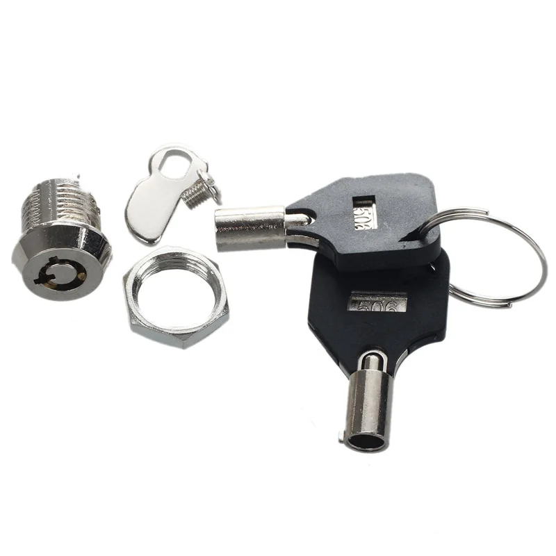 

AB41-4Pcs 12Mm Threaded Keyed Quarter Turn Cam Lock For Drawer Box Locker