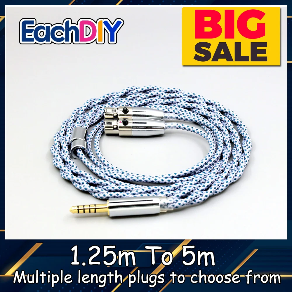 

99% Pure Silver Mix Graphene OCC Shielding Earphone Cable For Aeolus Atticus Auteur Blackwood Eikon Ori Verite Vibro LN008653