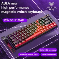 AULA WIN60/68 HE Gaming Keyboard Wired Magnetic Switch RGB Gasket Structure Hot Swap Mechanical Keyboard Gaming Accessories