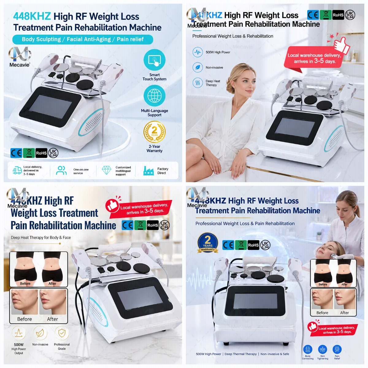 48KHz Proionic RF Fever Master Machine Multiprobes RF Device For Facial Anti Aging Wrinkle Removal Body Physiotherapy Cellulite