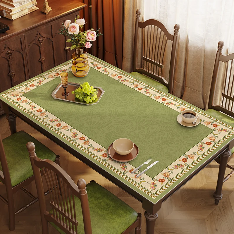 

Vintage leather dining table mat