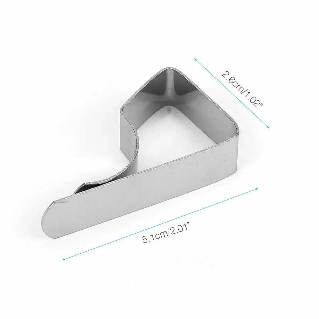 8pc Stainless Steel Tablecloth Clip Mini Glass Table Tablecloth Stable Clip For Restaurant Party Fixed Clip