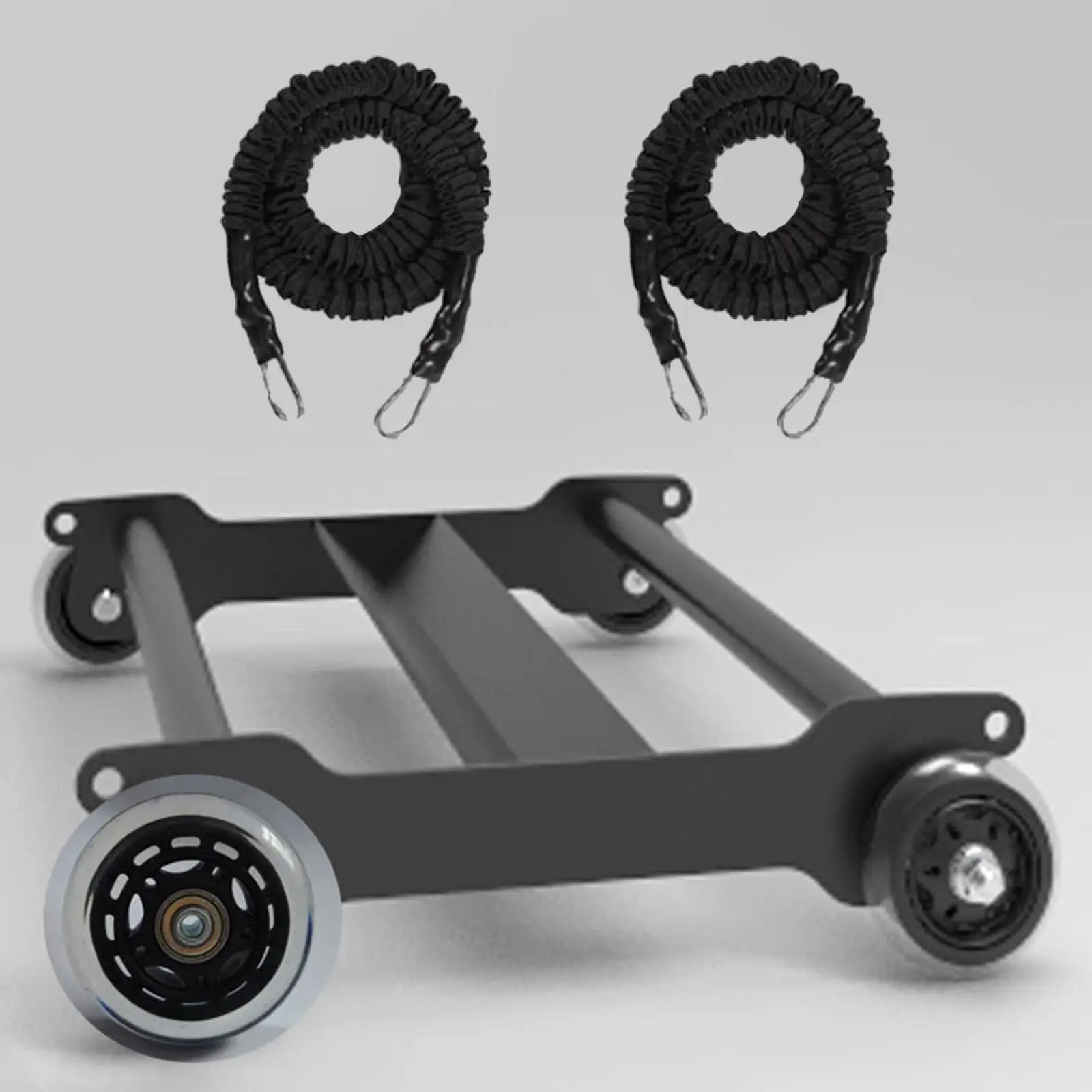 

Glute Ham Glider Carbon Steel Sturdy Workout Ab Glider Machine Glute Trainer Roller Versatile for Adults Women Men Body Building