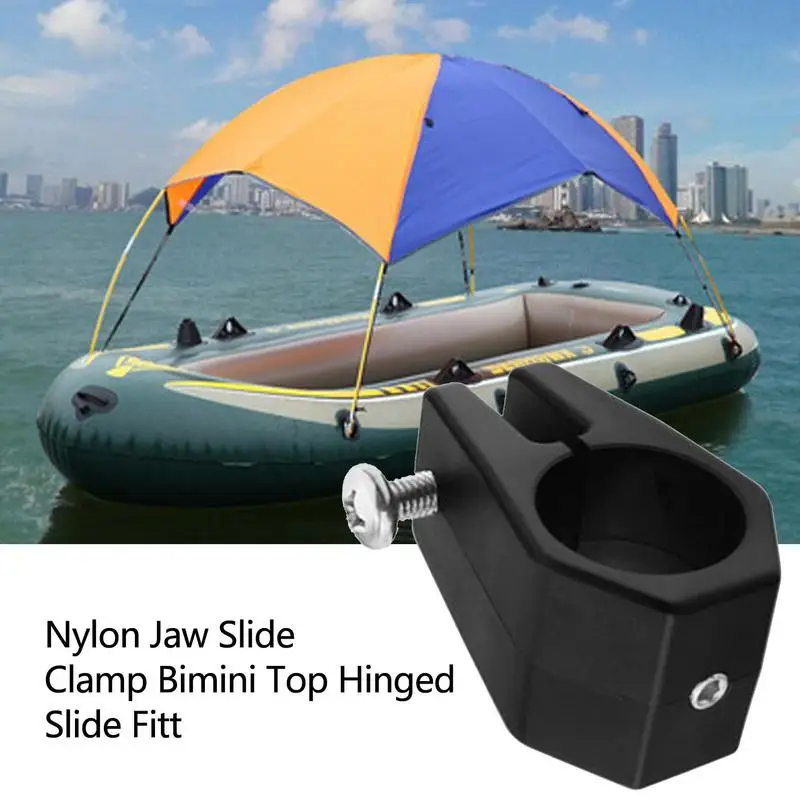 

Durable Nylon Jaw Slide Clamp Bimini Top Hinged Slide Fitting Hardware Marine Boat Yacht With 2 Stainless Steel Mounting Screws