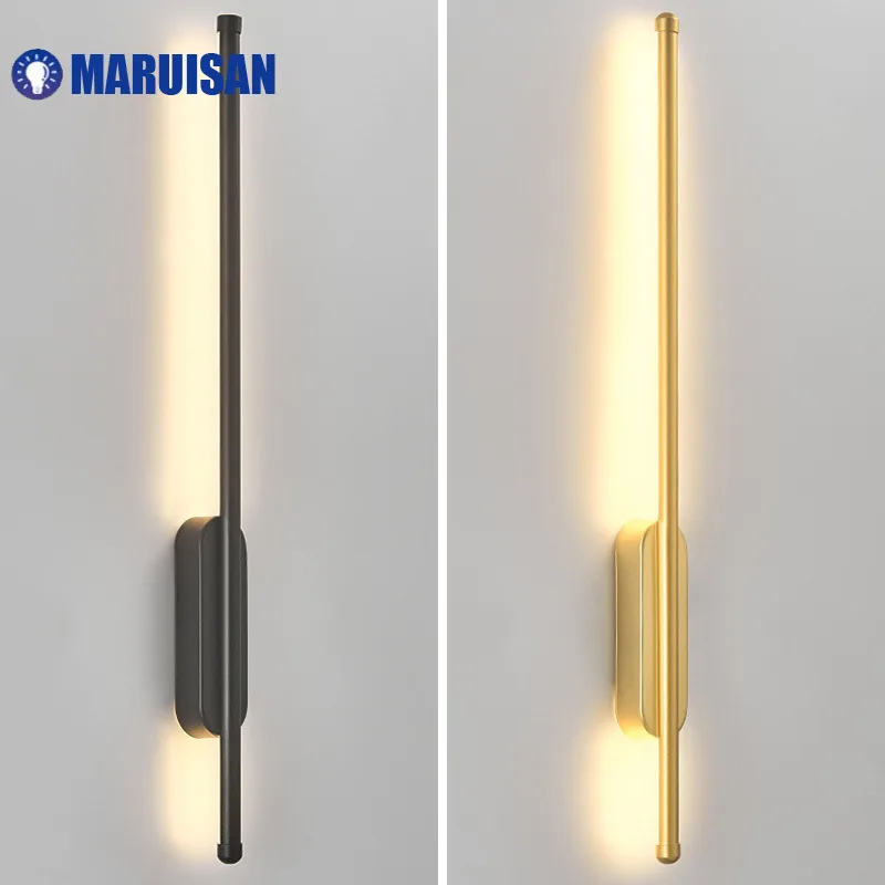 Minimalist Long Strip LED Wall Lamp For Sofa Background Corridor Interior Wall Sconce Bedroom Bedside Home Decor Indoor Lighting