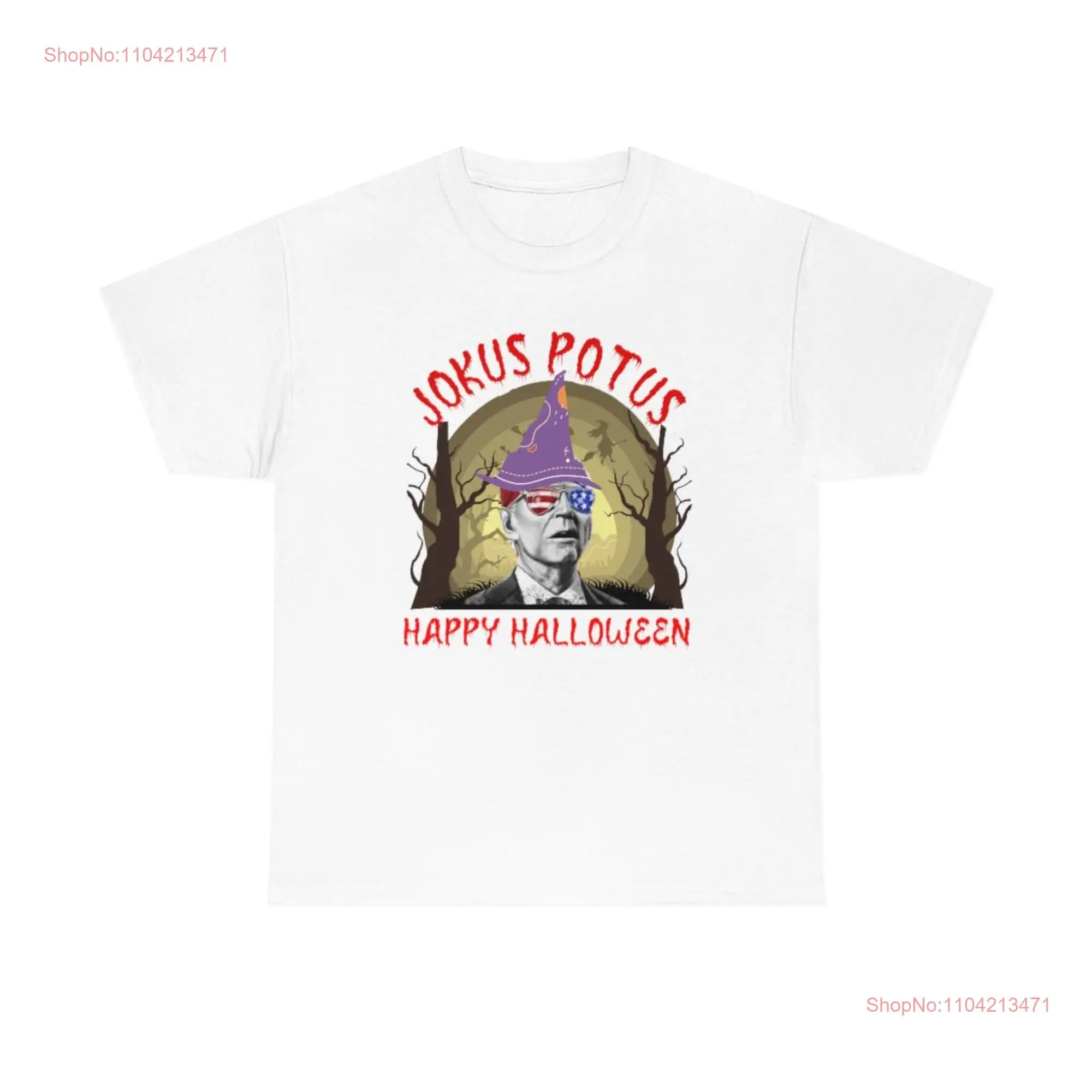 Biden Halloween T Shirt Jokus Potus Funny Joe long or short sleeves