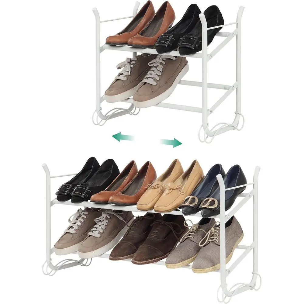 

Разборная и складная 2-уровневая полка для обуви – регулируемый органайзер для обуви для прихожей, гардеробной или спальни, вмещает от 4 до 8 пар, экономит место.