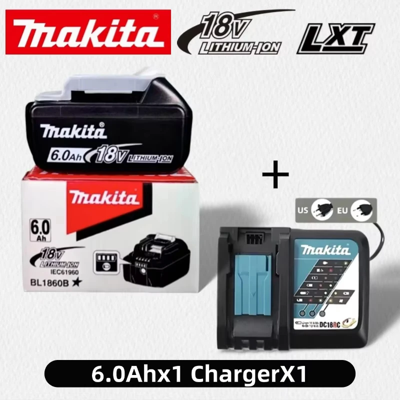 100% Echte Makita 6Ah voor Makita 18V Batterij BL1860B BL1840 BL1830B BL1850B BL1850 BL1860 BL1815 Vervanging Lithium Batterij