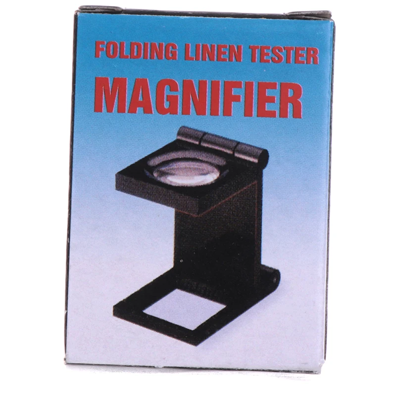 

10X 28mm Folding Magnifier Stand Loupe with Scale for Textile Optical Glass Tool