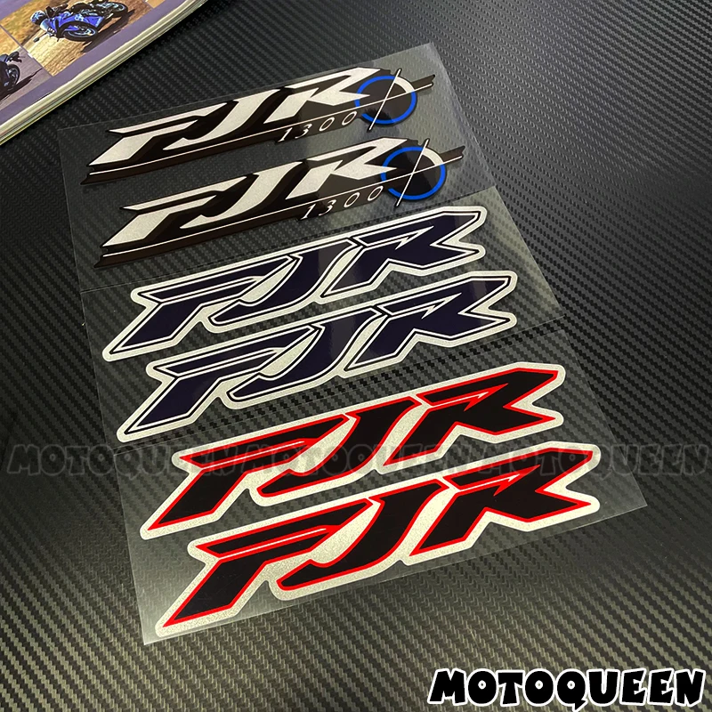 

2X Motorcycle Fuel Tank Pad Side Wheels Shell Wind Decor Label Logo Decals Stickers for Honda FJR 600 1200 1300 FJR600 FJR1300