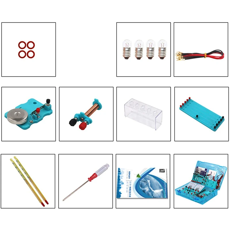 Kids Electricity Circuit Learning Kit Physics Experiment Kit Basic Educational ABS Electricity Magnetism Learning Tool