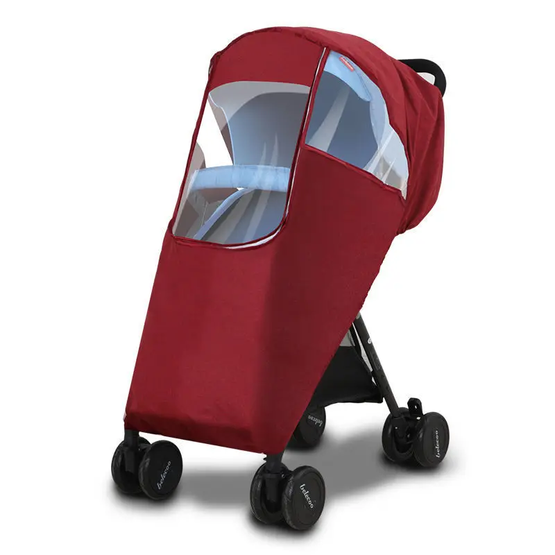 Baby Stroller Rain Cover Stroller Windshield Umbrella Car Windshield Cozy Raincoat Trolley Cover