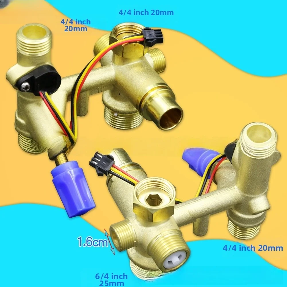 Wall Hung Boiler Water Inlet Component with Hall Effect Sensor for Stable Operation Copper 20mm / 25mm Threads