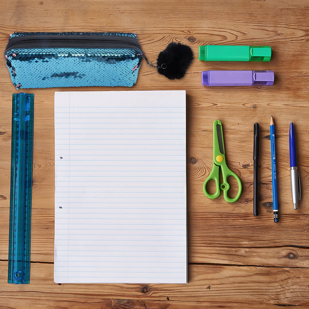 

1pc Sequin Pencil Bag Mermaid Pouch Glitter Zipper Stationery Organizer Makeup Bag For Ladies