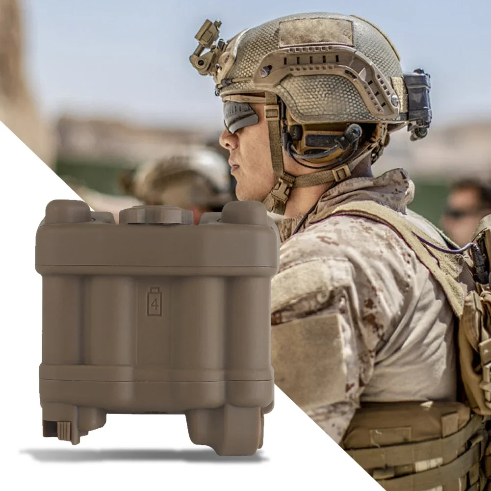 Battery Box Retention System Adjustable Helmet NVG Battery Pouch Realistic Battery Storage Holder Pack for AN/PVS31 Battery Case
