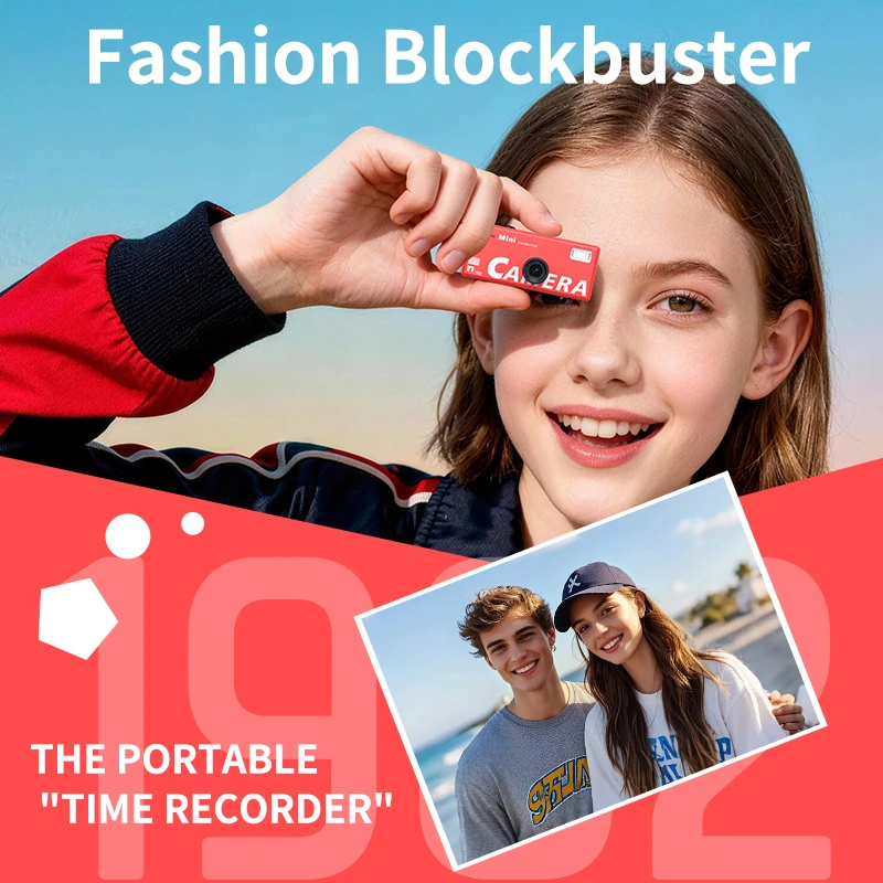 OnePlus 180° Flip Cover Retro CCD Camera 1080P HD Digital Vlog Camera Long Endurance Battery Student Pocket Thumb Video Recorder