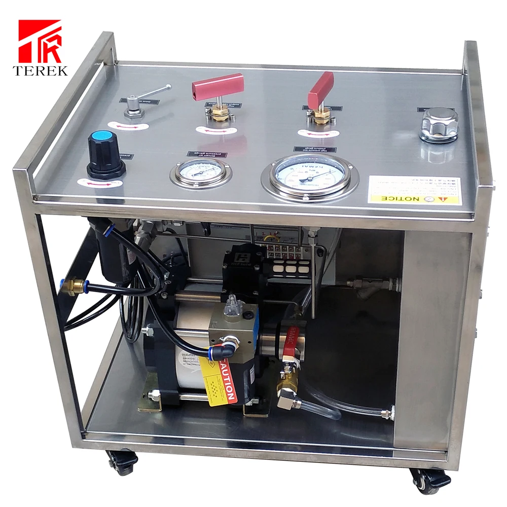 Terek Portable Hydraulic Pressure Tester Pipeline Hydro Test Pump with Round Chart Recorder