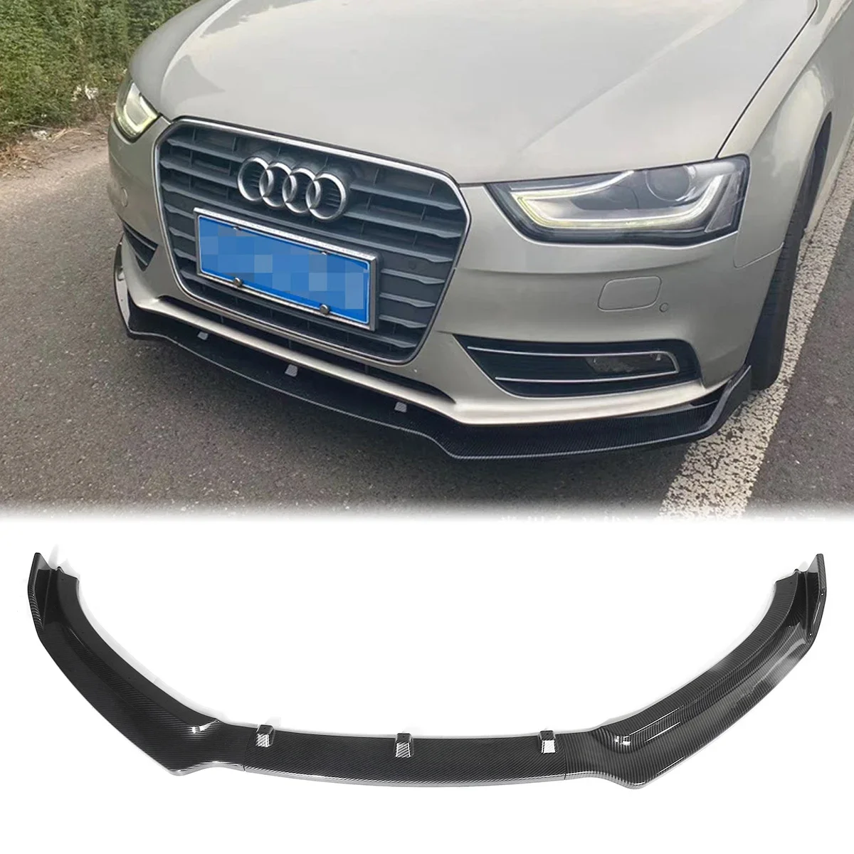 

For Audi A4 B8.5 2013 2014 2015 2016 Front Bumper Lip Spoiler Side Splitter Diffuser Protection Body Kit Car Tuning Accessories