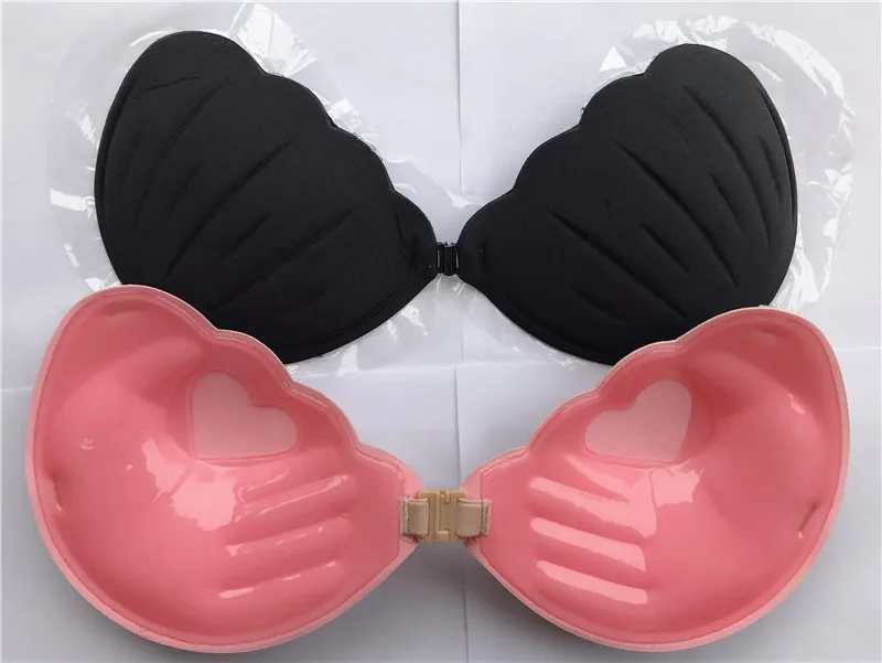 Invisible Push Up Silicone Bra, Underwear adesivo pegajoso, alças transparentes, sem encosto Bralette, peito grande, casamento, lingerie