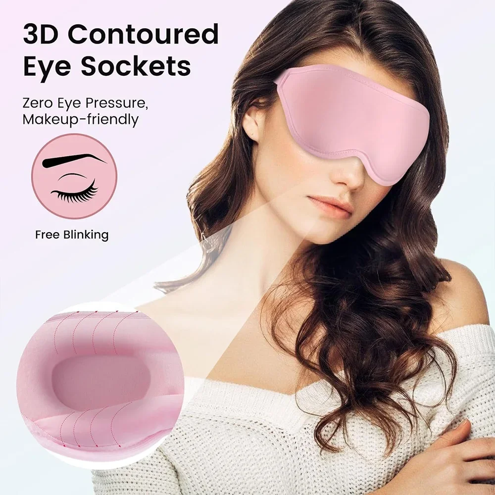 

3D-формованные маски для сна для мужчин и женщин обеспечивают идеальное блокирование света, мягкие и удобные, подходят для путешествий.